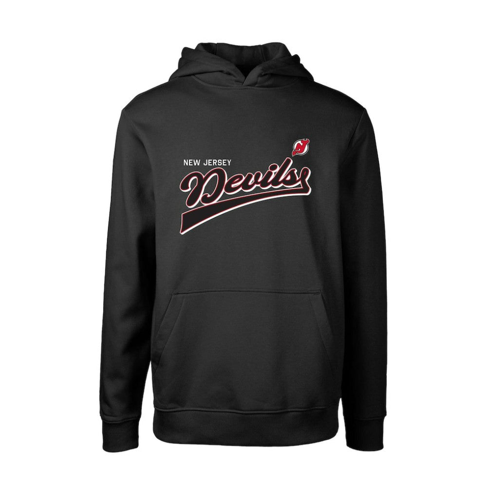 New Jersey Devils Levelwear Youth Podium Retro Script Fleece Pullover Hoodie Outlet