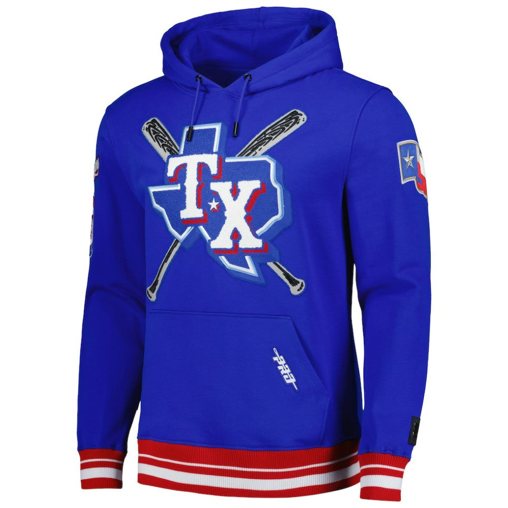 Texas Rangers Pro Standard Mash Up Logo Pullover Hoodie | MLB Outlet