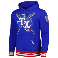 Texas Rangers Pro Standard Mash Up Logo Pullover Hoodie | MLB Outlet