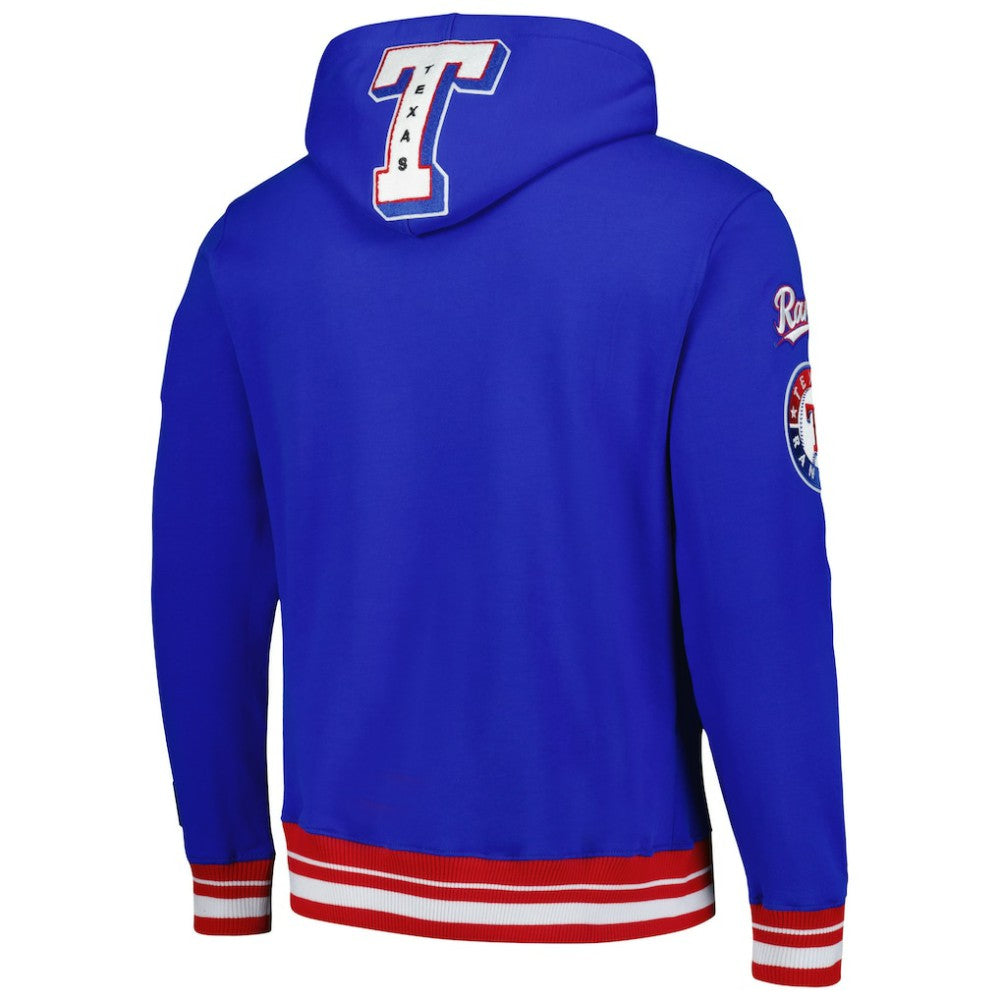 Texas Rangers Pro Standard Mash Up Logo Pullover Hoodie | MLB Outlet