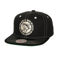 Pittsburgh Penguins Mitchell & Ness Energy Contrast Natural Snapback Hat On Sale