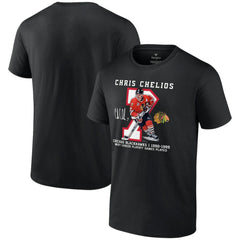 Chris Chelios Chicago Blackhawks Jersey Retirement T-Shirt For Sale