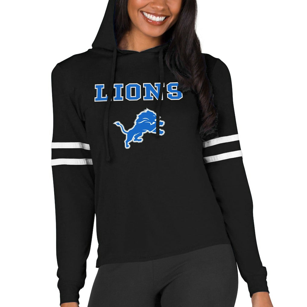 Detroit Lions  Concepts Sport Women's Marathon Lightweight Lounge Pullover Hoodie