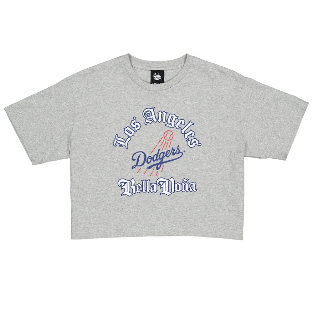 New Era Women's Bella Dona x Los Angeles Dodgers Boxy Crop T-Shirt | MLB Shop