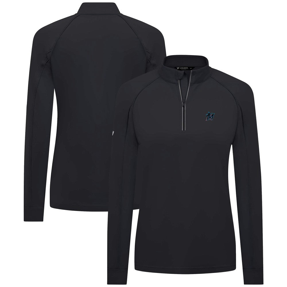 Miami Marlins Levelwear Women's Kinetic Insignia Quarter-Zip Pullover | MLB For sale
