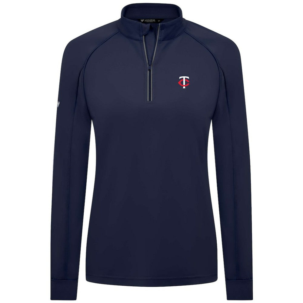 Minnesota Twins Levelwear Women's Kinetic Insignia Quarter-Zip Pullover | MLB Discount
