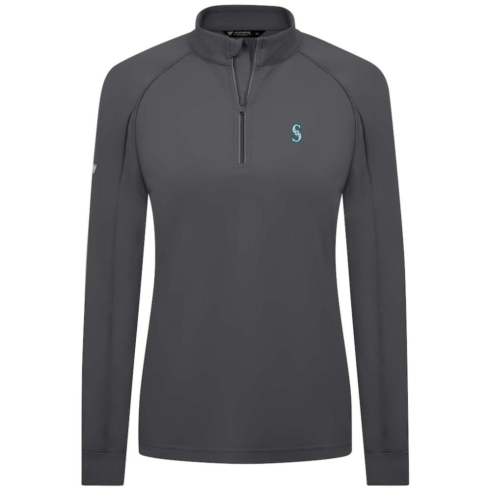 Seattle Mariners Levelwear Women's Kinetic Insignia Quarter-Zip Pullover | MLB Near me