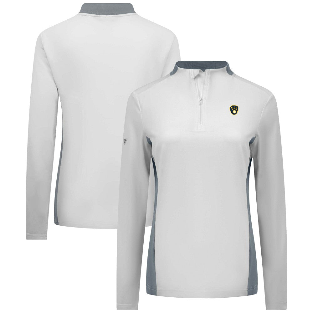 Milwaukee Brewers Levelwear Women's Moxie Insignia Quarter-Zip Pullover | MLB Online