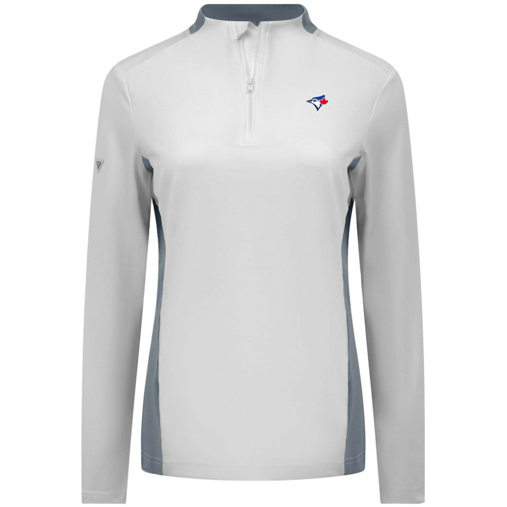 Toronto Blue Jays Levelwear Women's Moxie Insignia Quarter-Zip Pullover | MLB Online