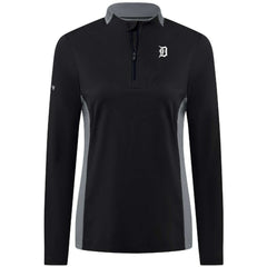Detroit Tigers Levelwear Women's Moxie Insignia Quarter-Zip Pullover | MLB Discount