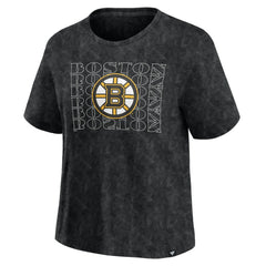 Boston Bruins Fanatics Women's Faded Wash T-Shirt Sale