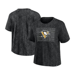 Pittsburgh Penguins Fanatics Women's Faded Wash T-Shirt Online