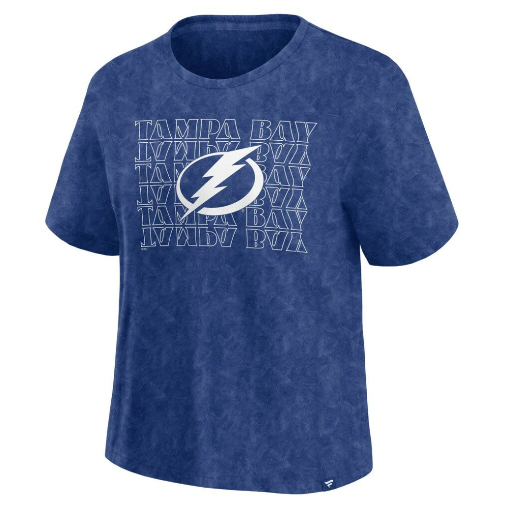 Tampa Bay Lightning Fanatics Women's Faded Wash T-Shirt For Sale