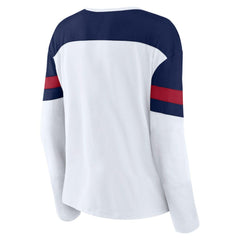 Montreal Canadiens Fanatics Women's Frozen Long Sleeve Notch Neck T-Shirt Sale