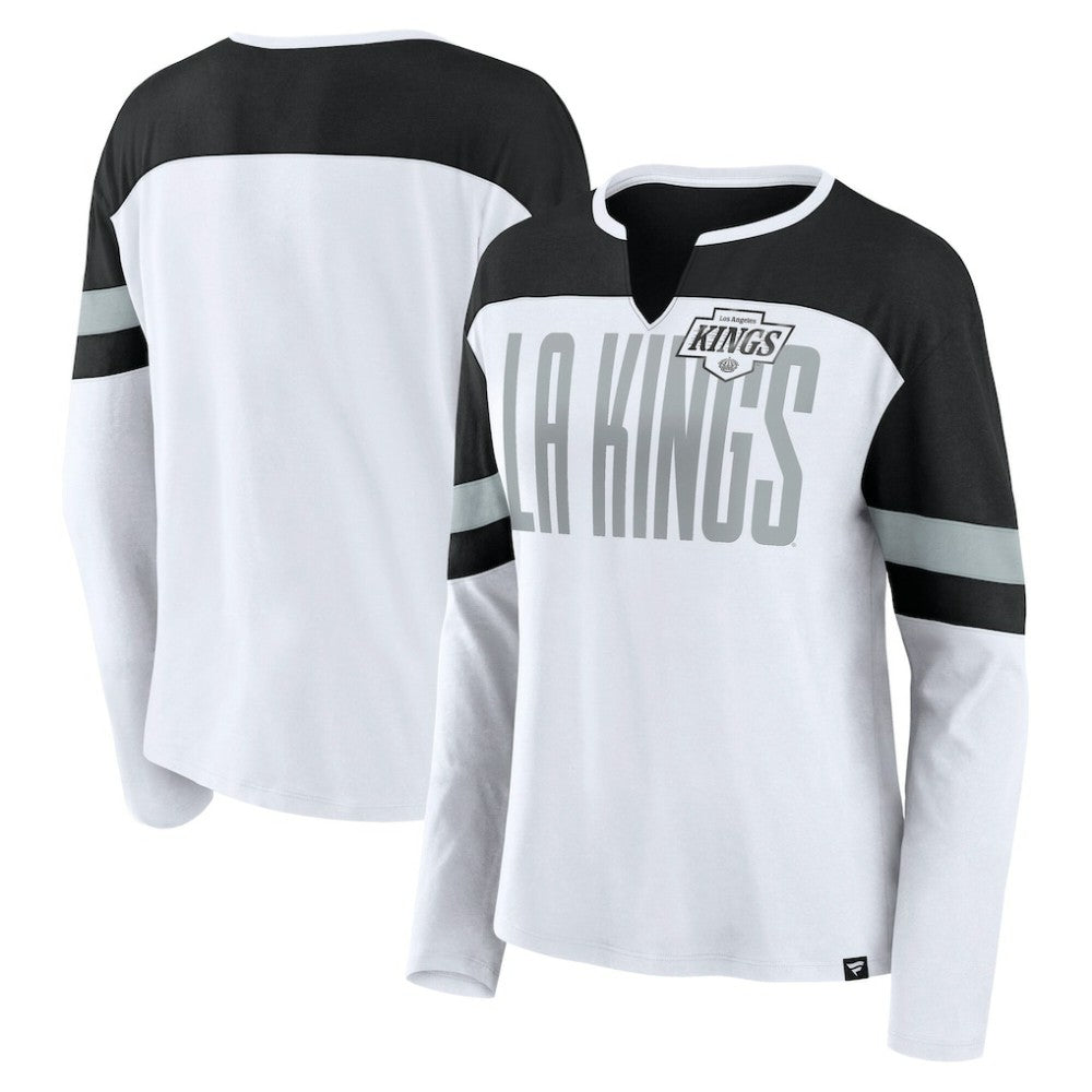 Los Angeles Kings Fanatics Women's Frozen Long Sleeve Notch Neck T-Shirt Sale