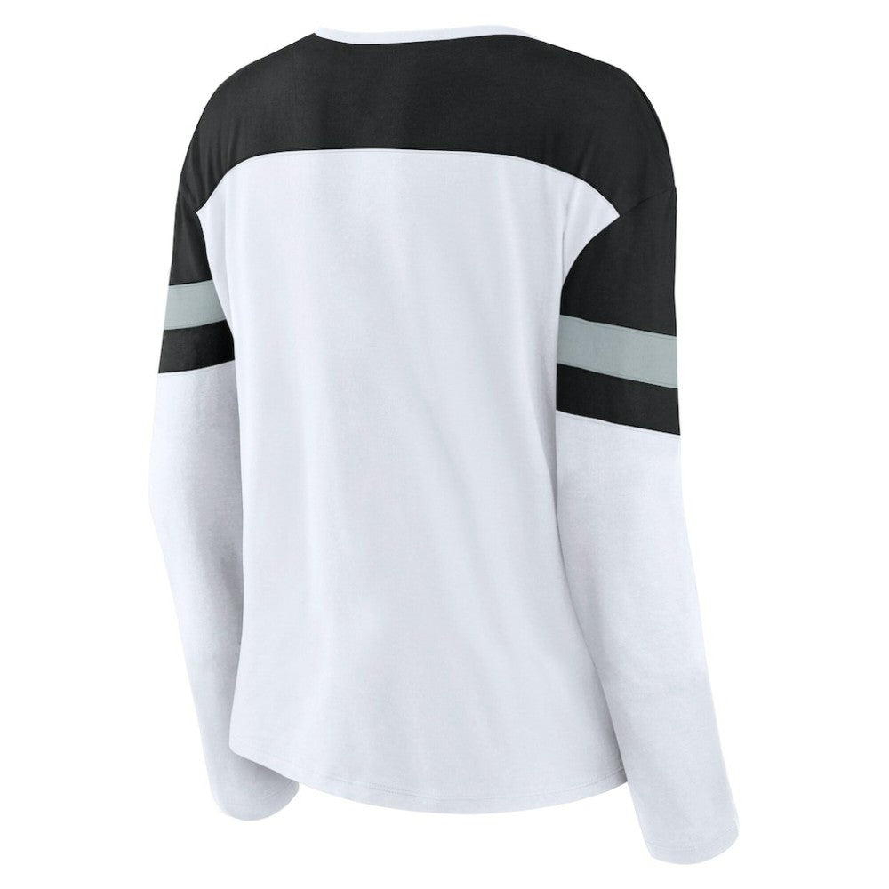 Los Angeles Kings Fanatics Women's Frozen Long Sleeve Notch Neck T-Shirt Sale