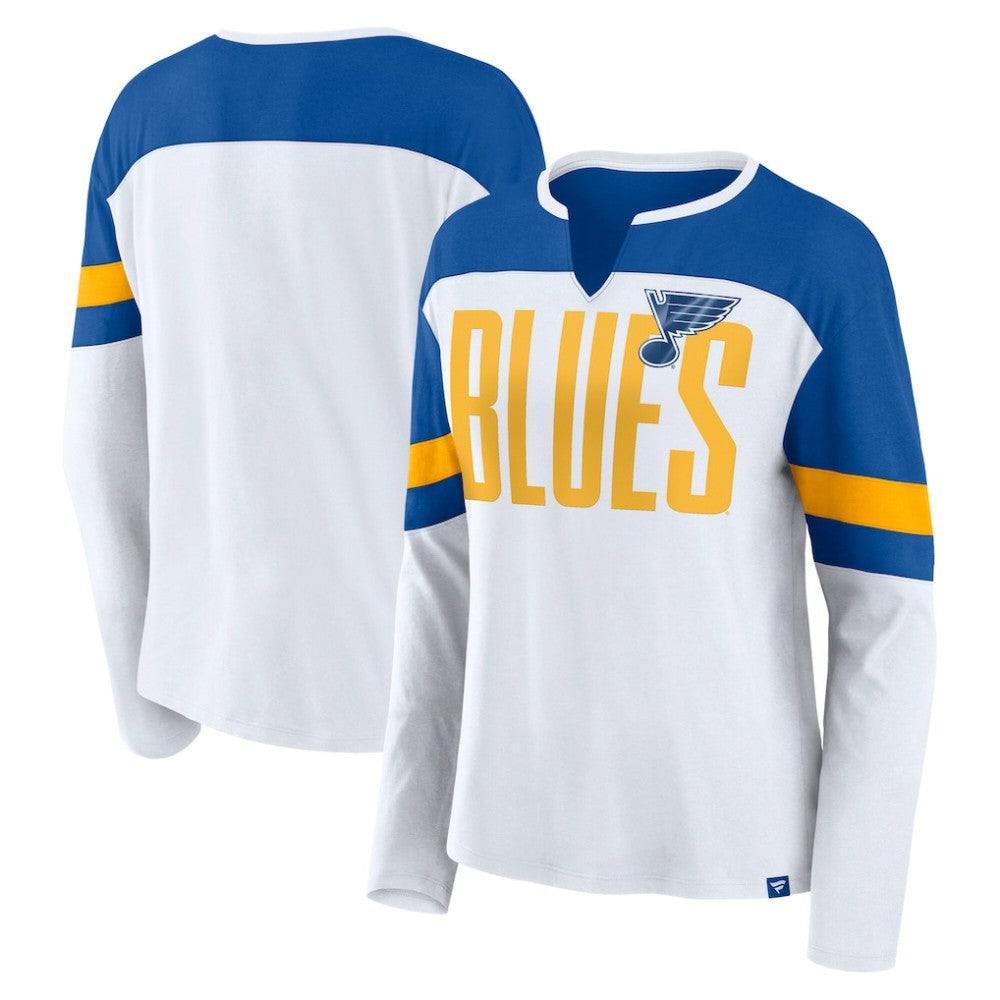 St. Louis Blues Fanatics Women's Frozen Long Sleeve Notch Neck T-Shirt Online