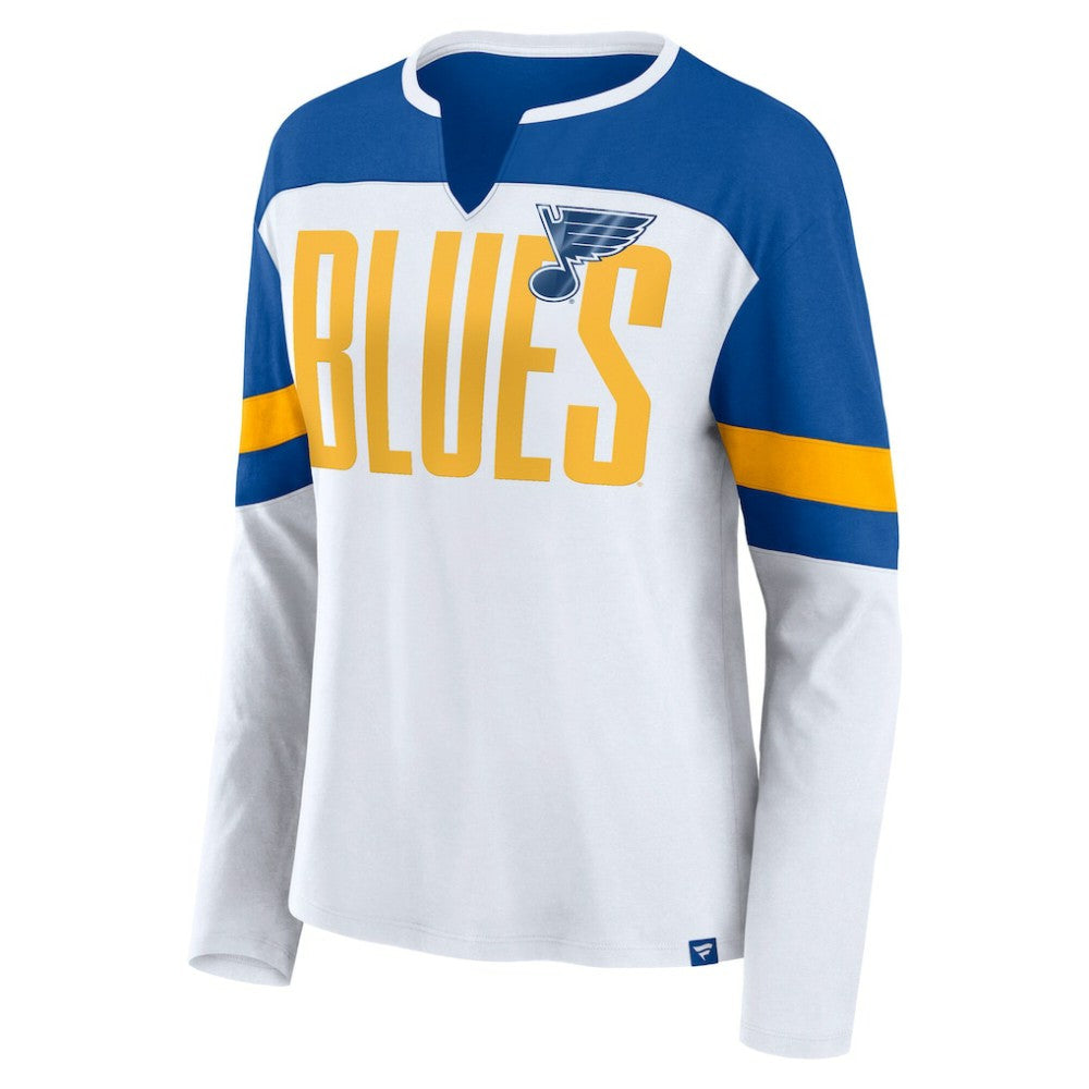 St. Louis Blues Fanatics Women's Frozen Long Sleeve Notch Neck T-Shirt Online