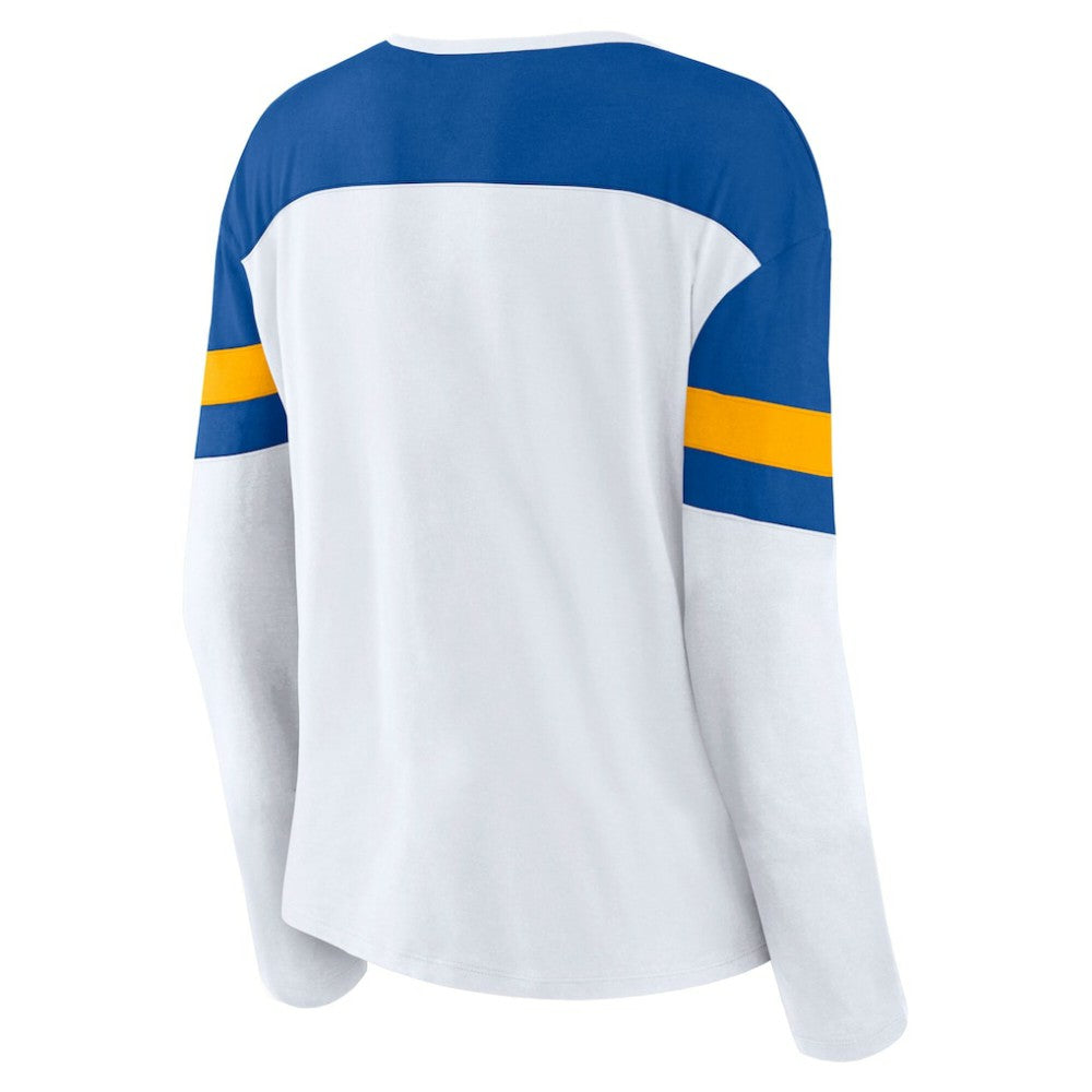 St. Louis Blues Fanatics Women's Frozen Long Sleeve Notch Neck T-Shirt Online