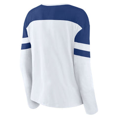 Tampa Bay Lightning Fanatics Women's Frozen Long Sleeve Notch Neck T-Shirt Outlet