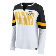 Pittsburgh Penguins Fanatics Women's Frozen Long Sleeve Notch Neck T-Shirt Outlet