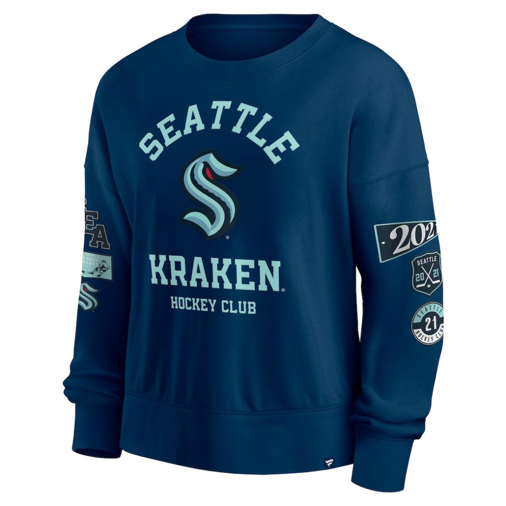 Seattle Kraken Fanatics Women's Go Team Pullover Sweatshirt Discount