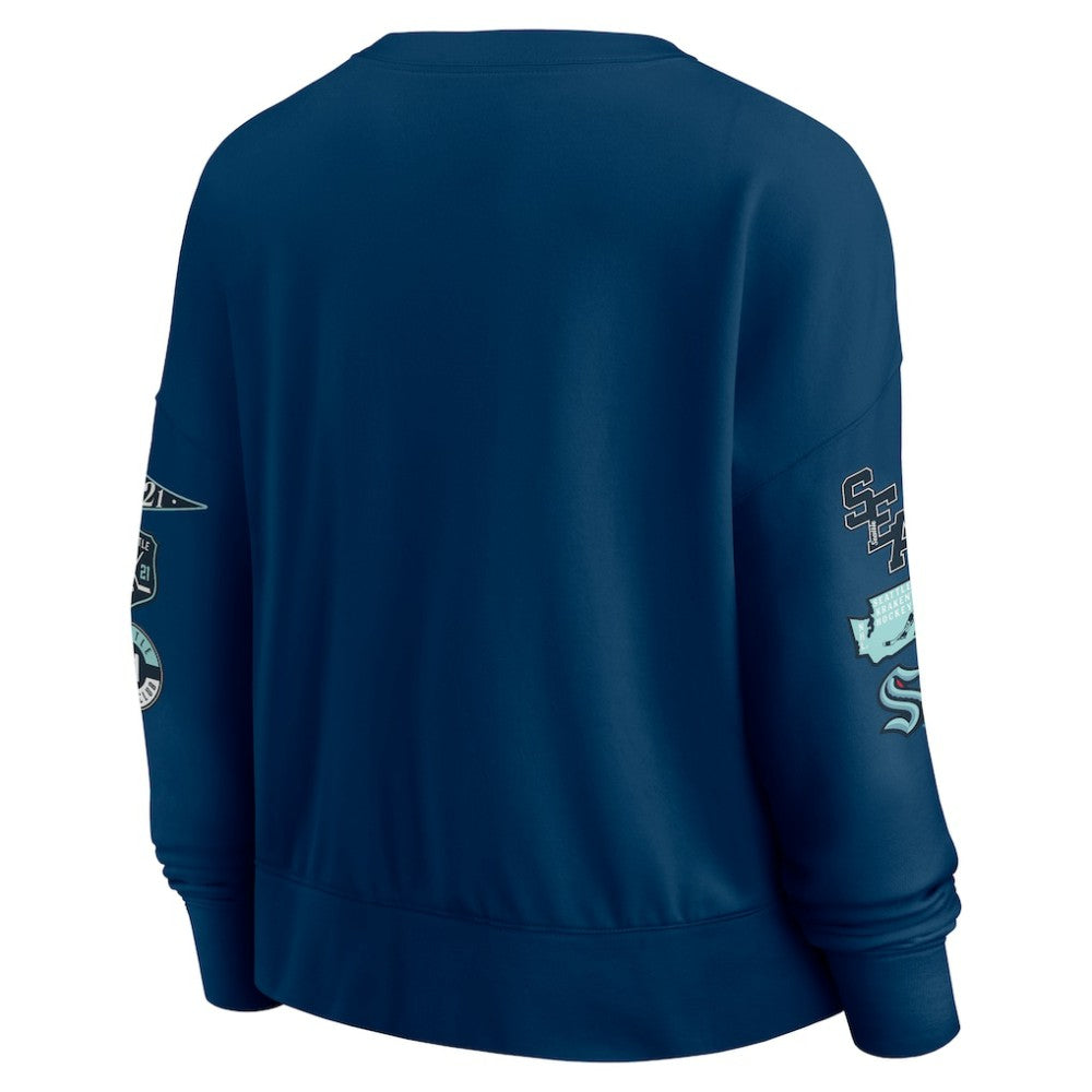Seattle Kraken Fanatics Women's Go Team Pullover Sweatshirt Discount