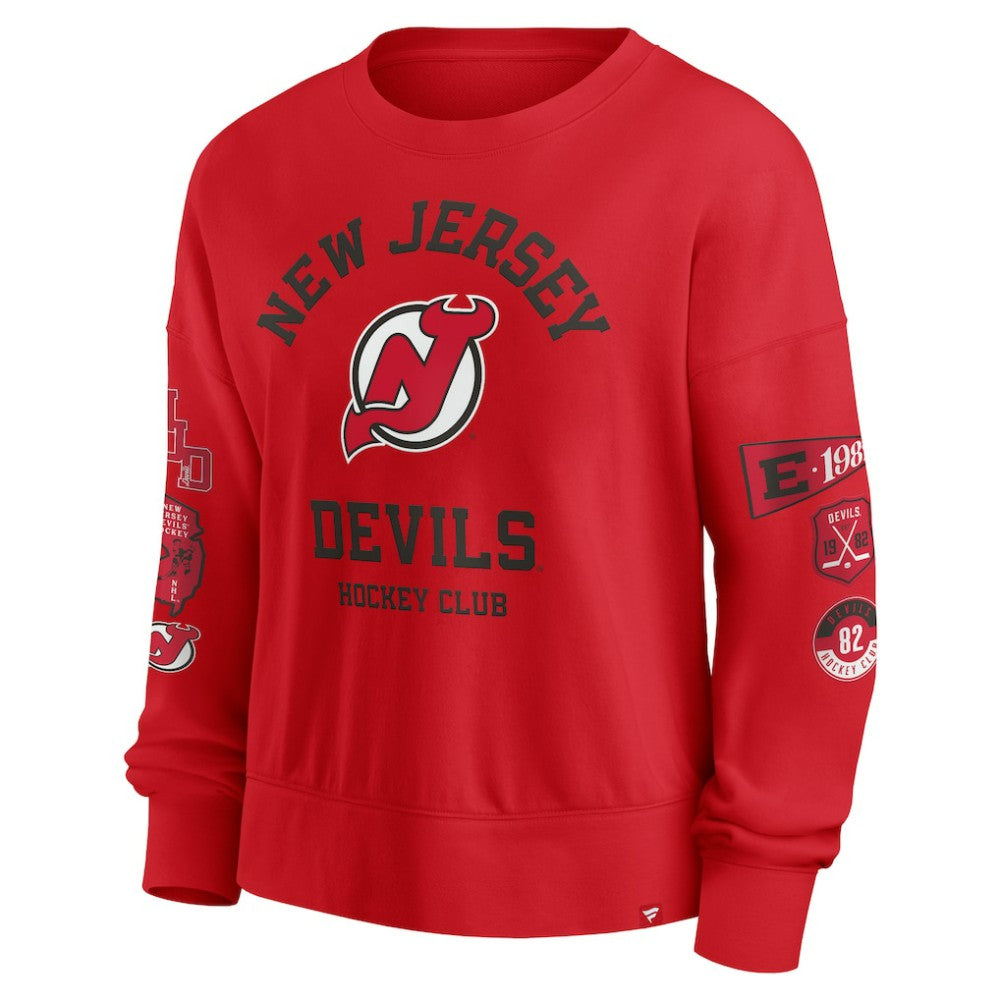 New Jersey Devils Fanatics Women's Go Team Pullover Sweatshirt For Sale