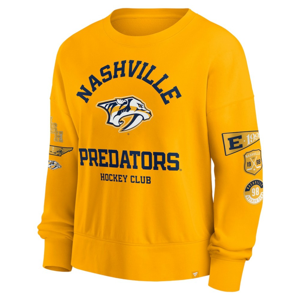 Nashville Predators Fanatics Women's Go Team Pullover Sweatshirt For Sale