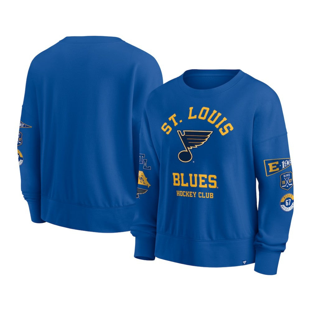 St. Louis Blues Fanatics Women's Go Team Pullover Sweatshirt On Sale