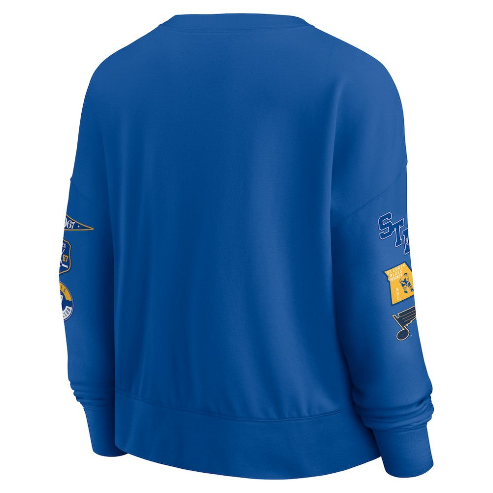 St. Louis Blues Fanatics Women's Go Team Pullover Sweatshirt On Sale