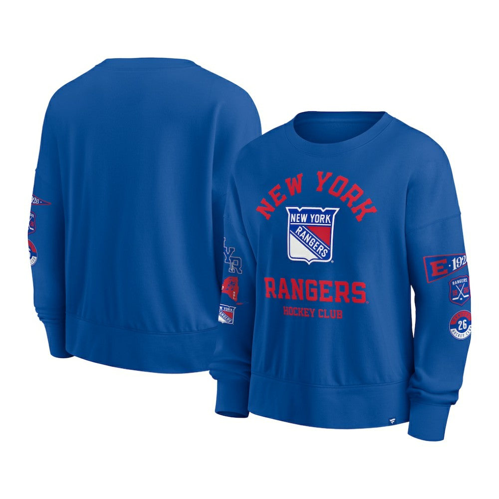 New York Rangers Fanatics Women's Go Team Pullover Sweatshirt Sale