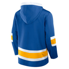 St. Louis Blues Fanatics Inside Line Fleece Pullover Hoodie- Blue On Sale