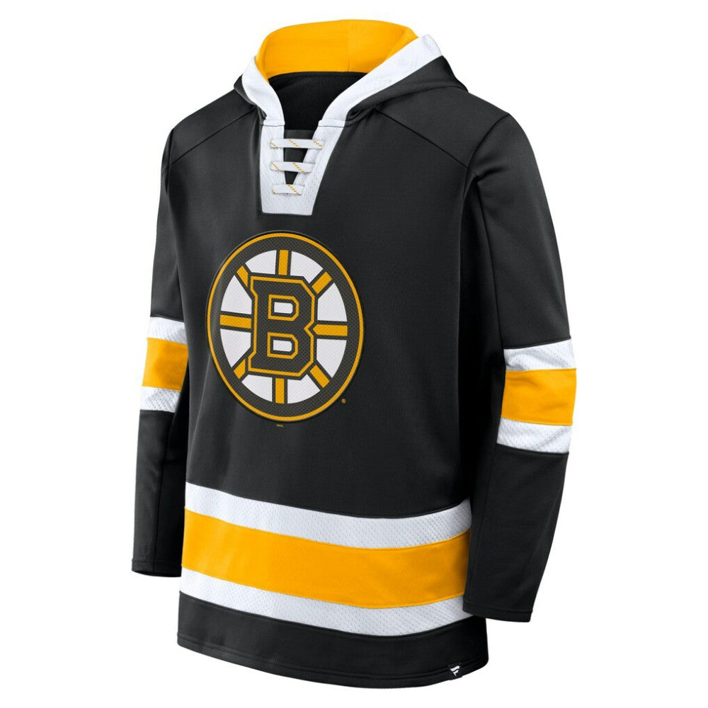Boston Bruins Fanatics Inside Line Fleece Pullover Hoodie- Black Outlet