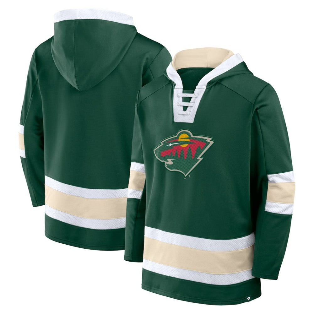Minnesota Wild Fanatics Inside Line Fleece Pullover Hoodie- Green Outlet
