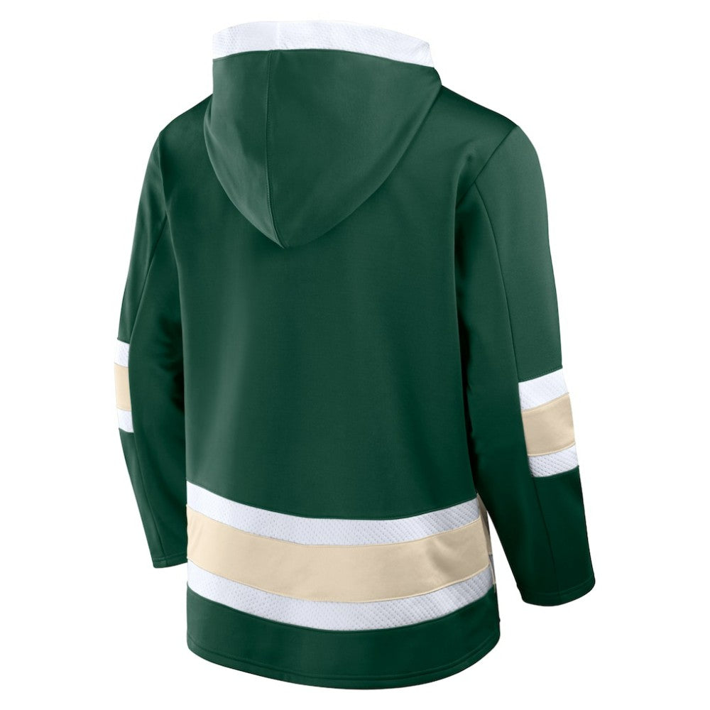 Minnesota Wild Fanatics Inside Line Fleece Pullover Hoodie- Green Outlet