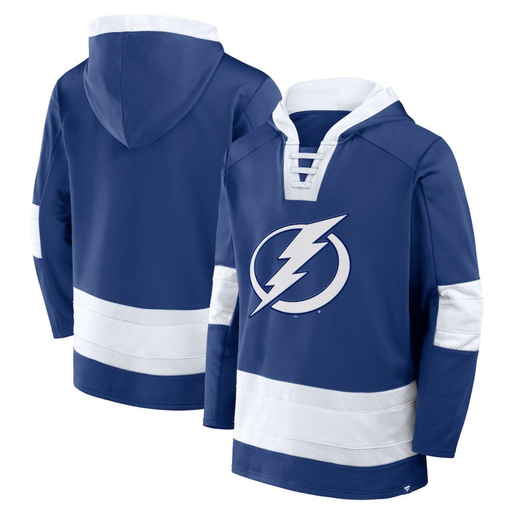 Tampa Bay Lightning Fanatics Inside Line Fleece Pullover Hoodie- Blue Online
