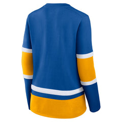 St. Louis Blues Fanatics Women's Prime Time Lace-Up Long Sleeve T-Shirt On Sale