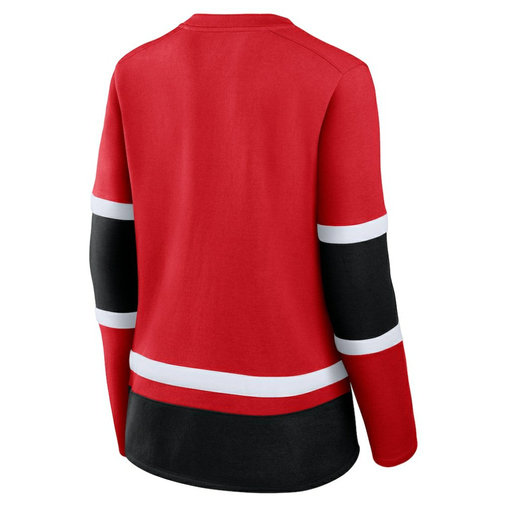 Chicago Blackhawks Fanatics Women's Prime Time Lace-Up Long Sleeve T-Shirt Online