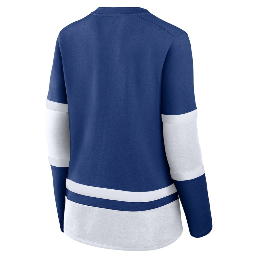 Tampa Bay Lightning Fanatics Women's Prime Time Lace-Up Long Sleeve T-Shirt Outlet