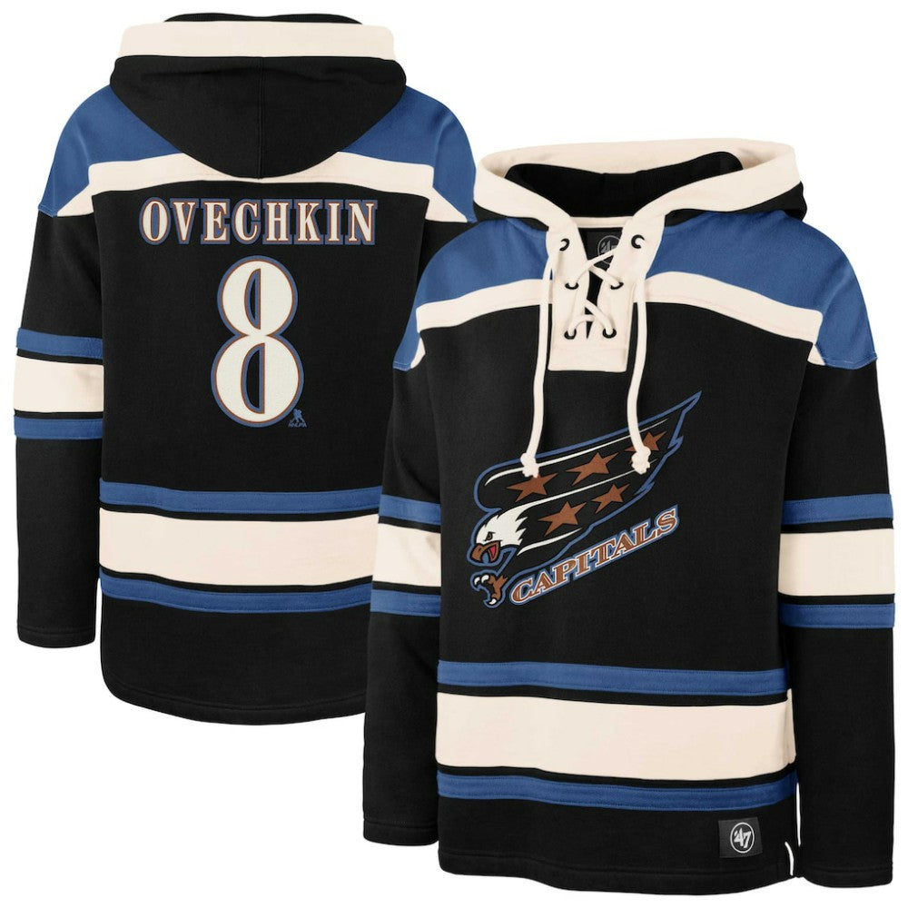 Alexander Ovechkin Washington Capitals '47 Player Name & Number Lacer Pullover Hoodie Online