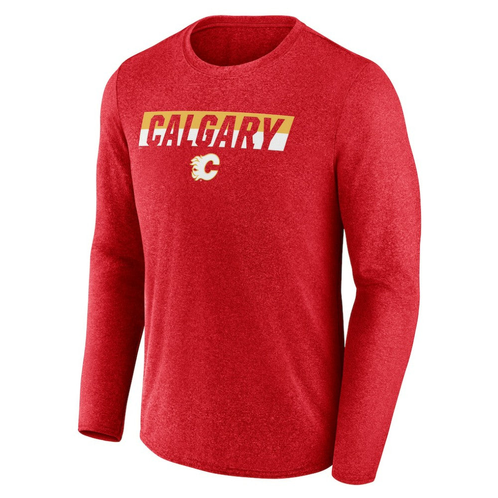 Calgary Flames Fanatics Transition Long Sleeve T-Shirt On Sale