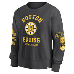 Boston Bruins Fanatics Women's Oversized Vintage Go Team Pullover Sweatshirt Online