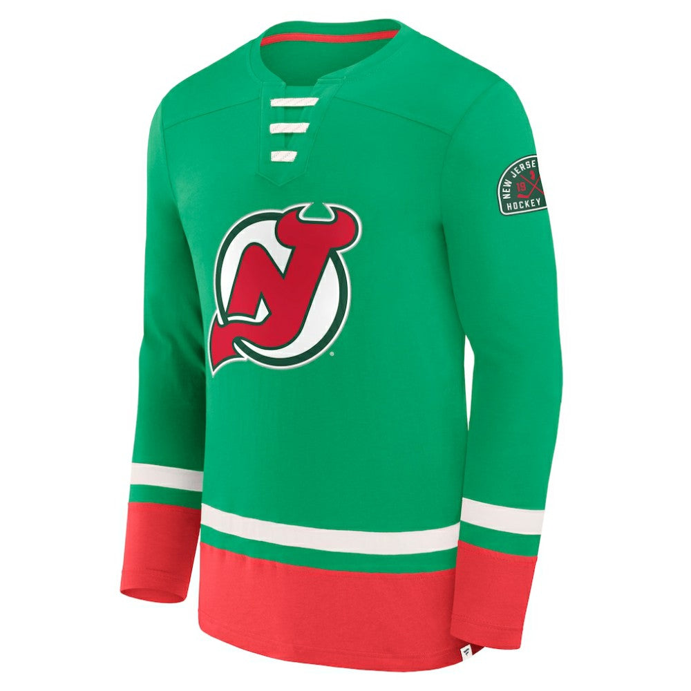 New Jersey Devils Fanatics Vintage High Point Long Sleeve T-Shirt Sale