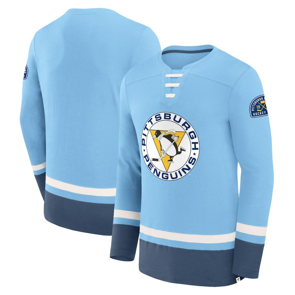 Pittsburgh Penguins Fanatics Vintage High Point Long Sleeve T-Shirt For Sale