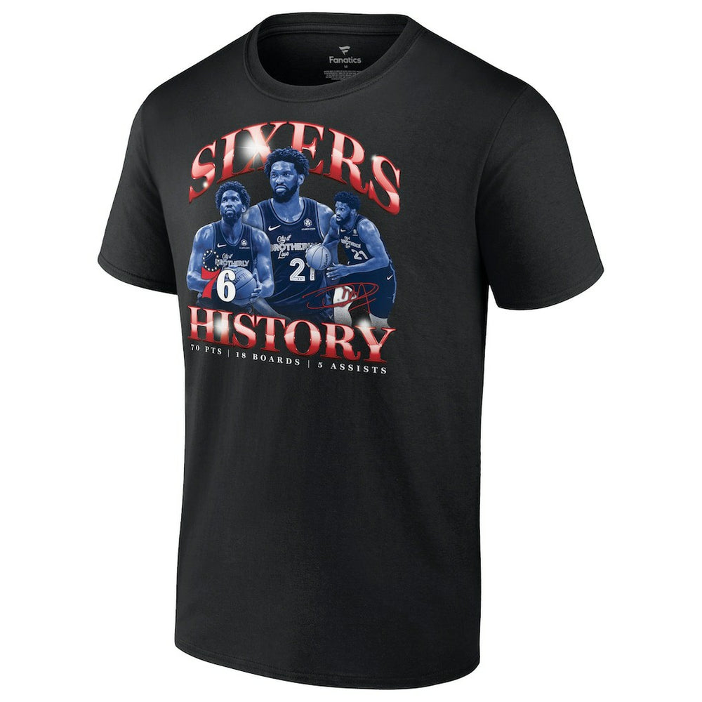 Joel Embiid Philadelphia 76ers History T-Shirt sale On Sale