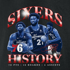 Joel Embiid Philadelphia 76ers History T-Shirt sale On Sale
