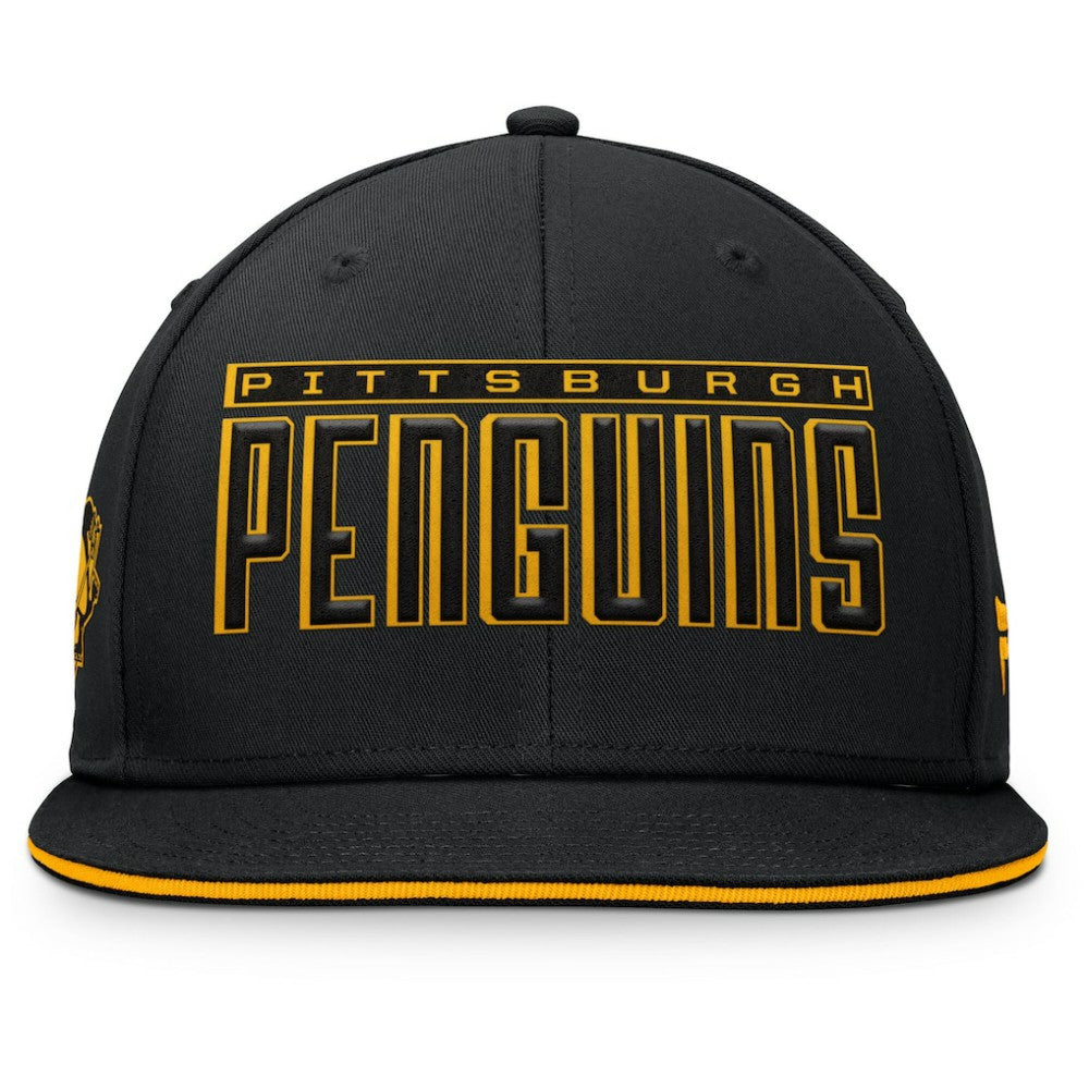 Pittsburgh Penguins Fanatics Fundamental Gino Stack Snapback Hat Discount