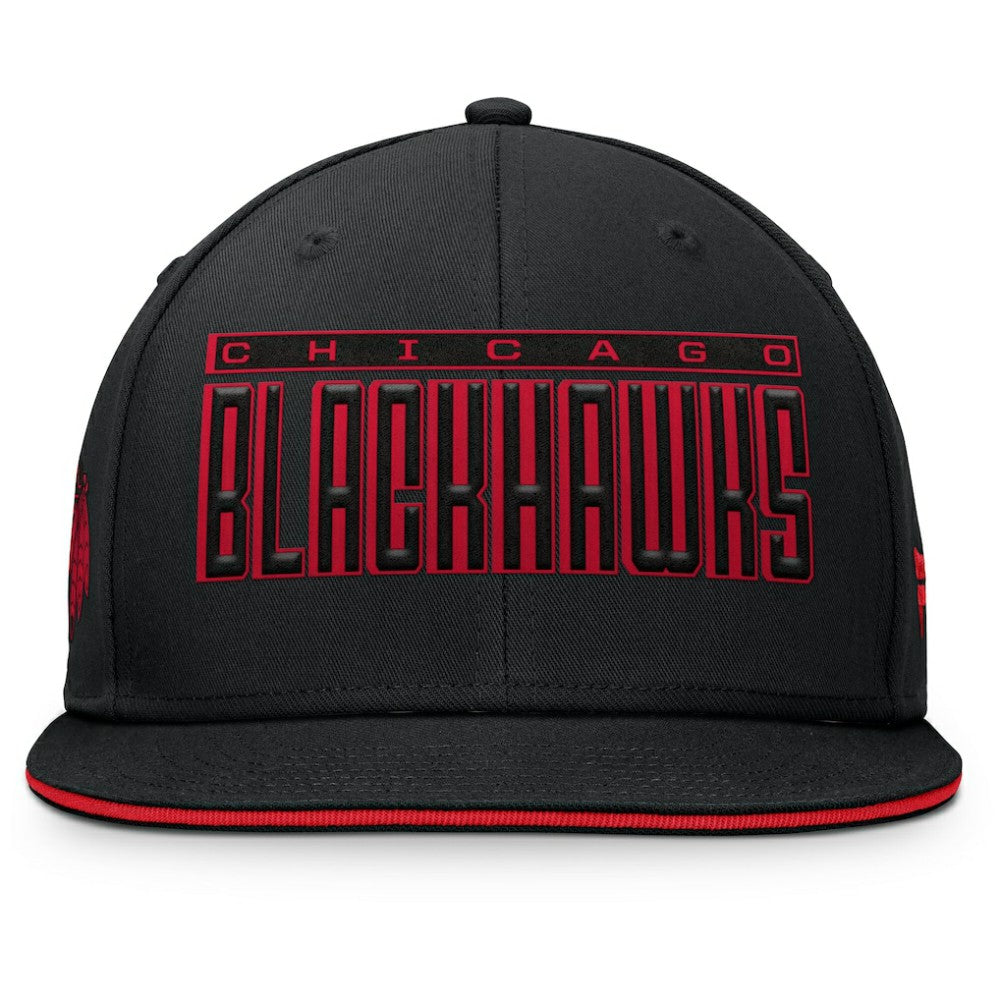 Chicago Blackhawks Fanatics Fundamental Gino Stack Snapback Hat For Sale