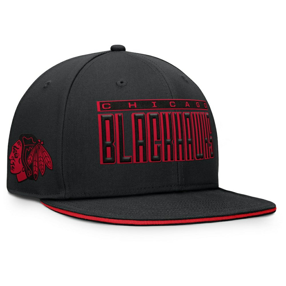Chicago Blackhawks Fanatics Fundamental Gino Stack Snapback Hat For Sale